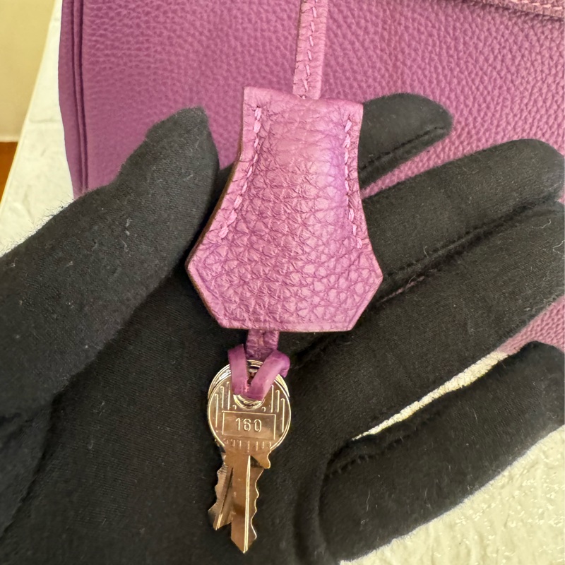 Hermes紫色銀釦kelly28 紫進不出✨-26