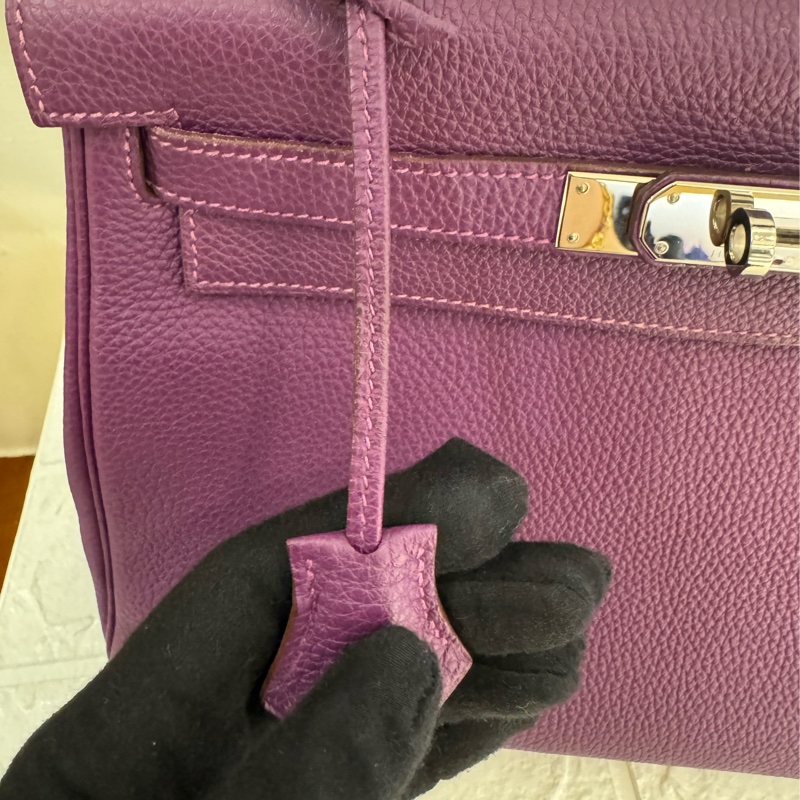 Hermes紫色銀釦kelly28 紫進不出✨-28