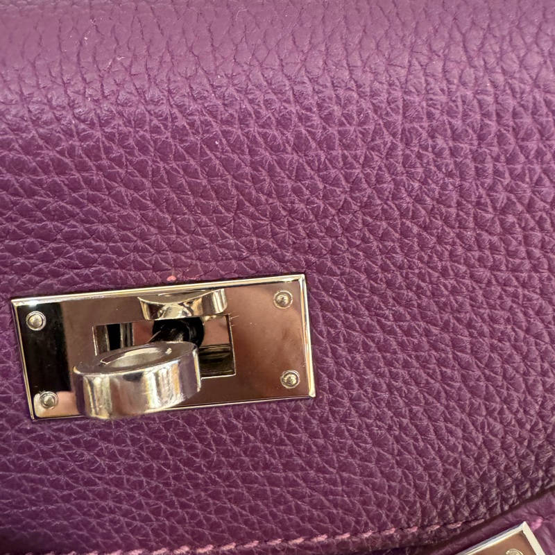 Hermes紫色銀釦kelly28 紫進不出✨-30