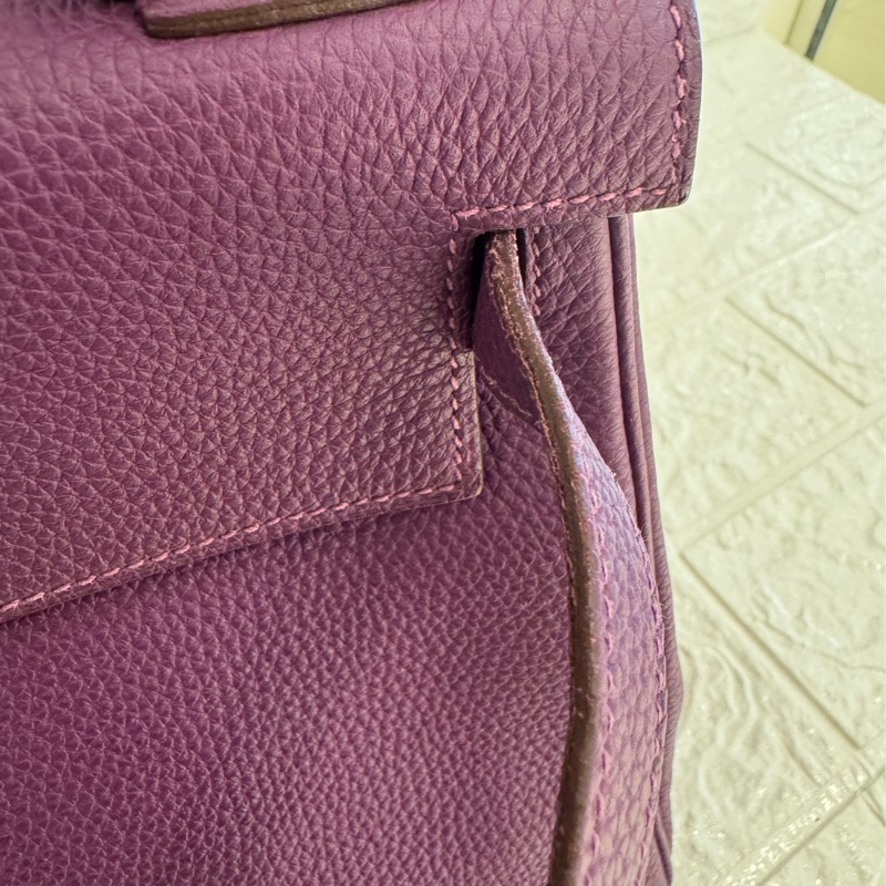 Hermes紫色銀釦kelly28 紫進不出✨-31