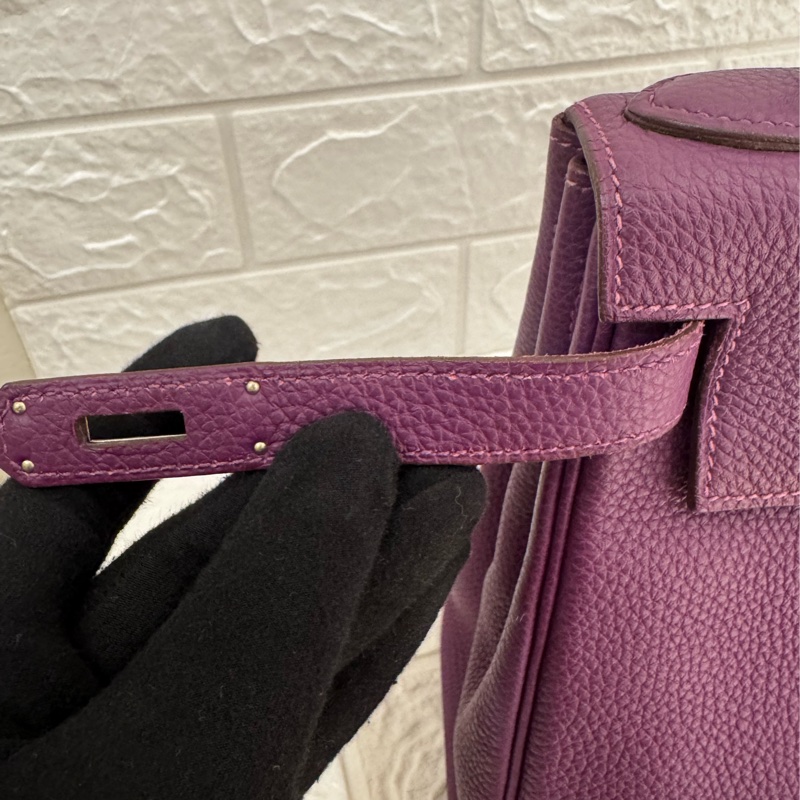 Hermes紫色銀釦kelly28 紫進不出✨-33