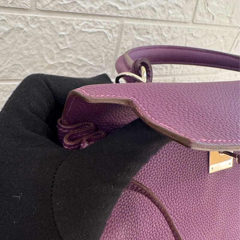 Hermes紫色銀釦kelly28 紫進不出✨-36
