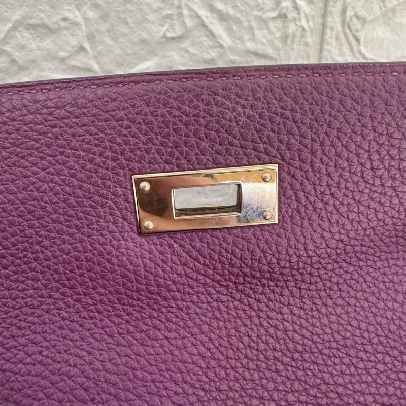 Hermes紫色銀釦kelly28 紫進不出✨-39