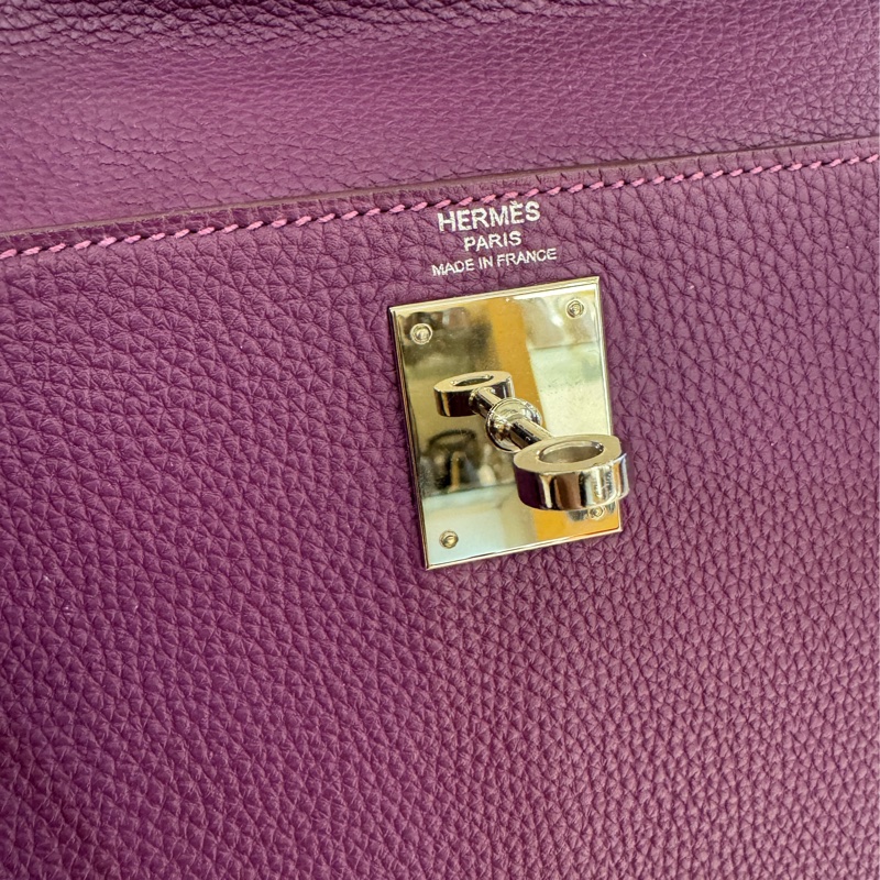 Hermes紫色銀釦kelly28 紫進不出✨-40