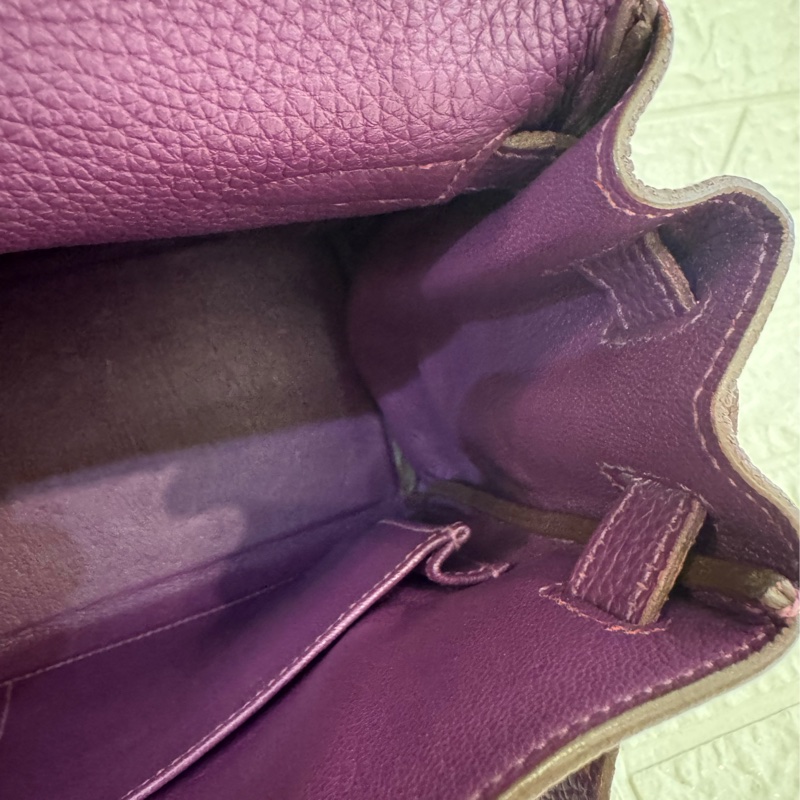 Hermes紫色銀釦kelly28 紫進不出✨-45