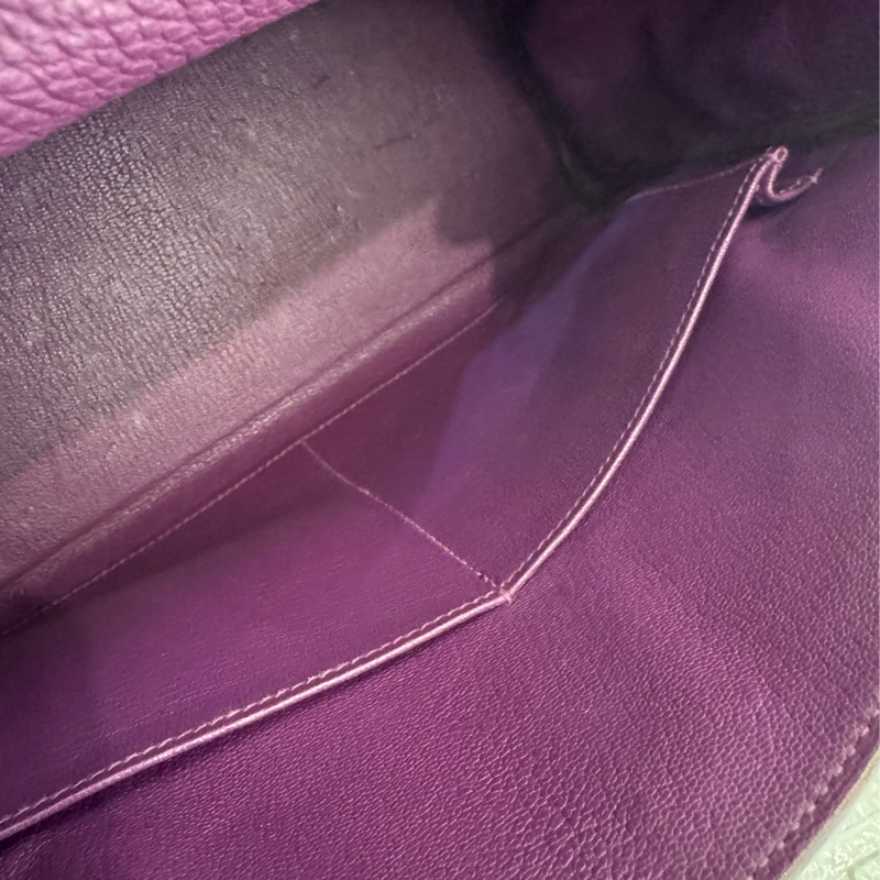 Hermes紫色銀釦kelly28 紫進不出✨-46
