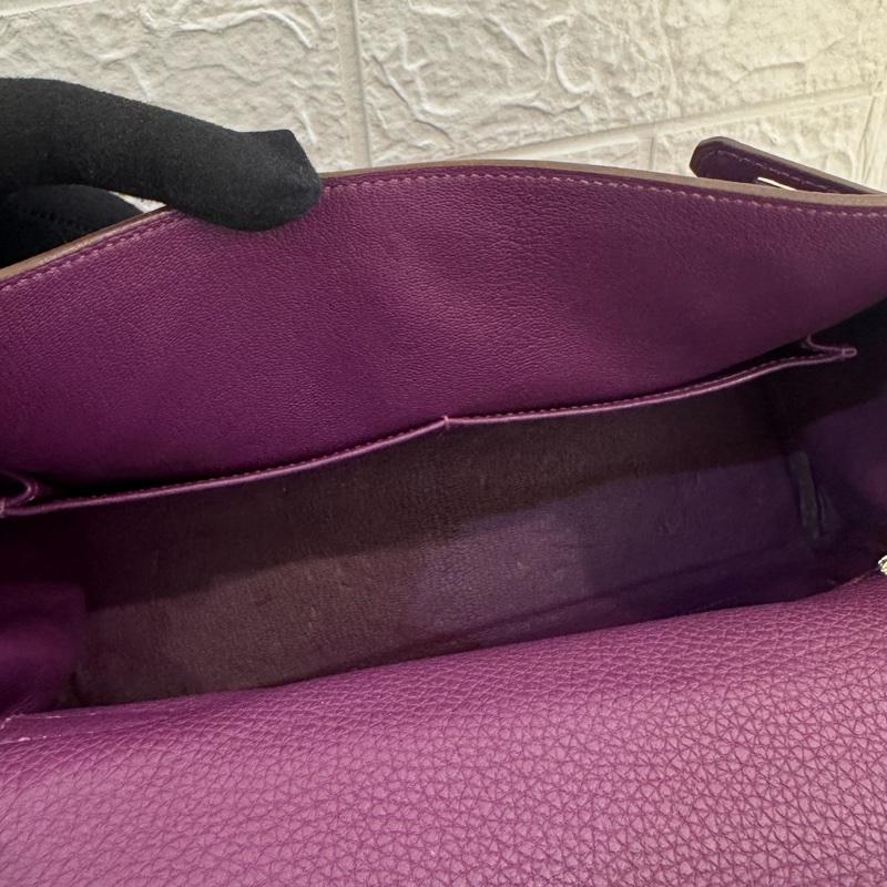 Hermes紫色銀釦kelly28 紫進不出✨-47