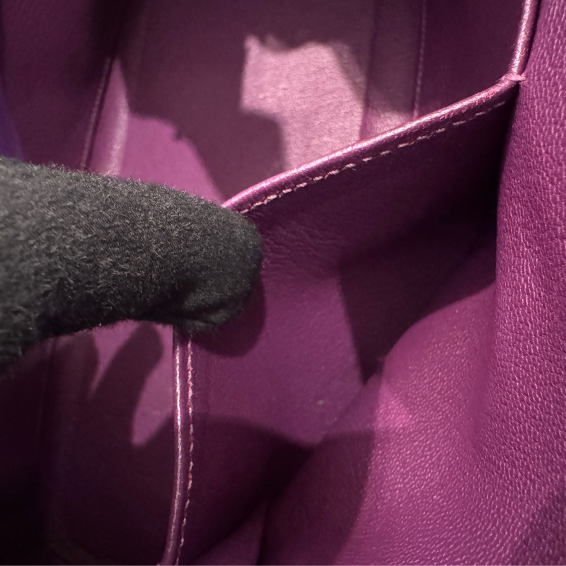 Hermes紫色銀釦kelly28 紫進不出✨-62