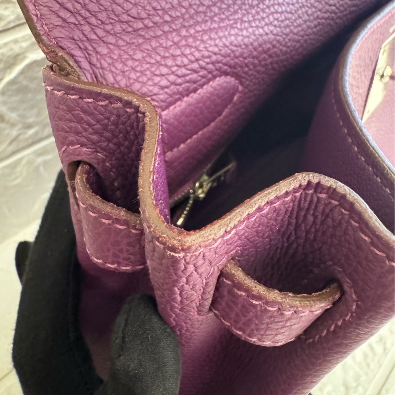 Hermes紫色銀釦kelly28 紫進不出✨-63