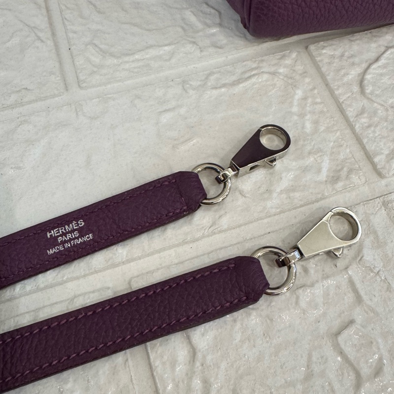 Hermes紫色銀釦kelly28 紫進不出✨-66