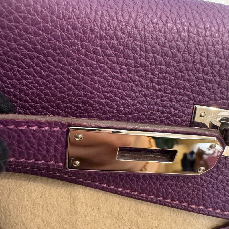 Hermes紫色銀釦kelly28 紫進不出✨-71