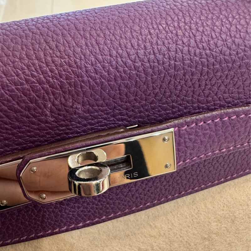 Hermes紫色銀釦kelly28 紫進不出✨-72