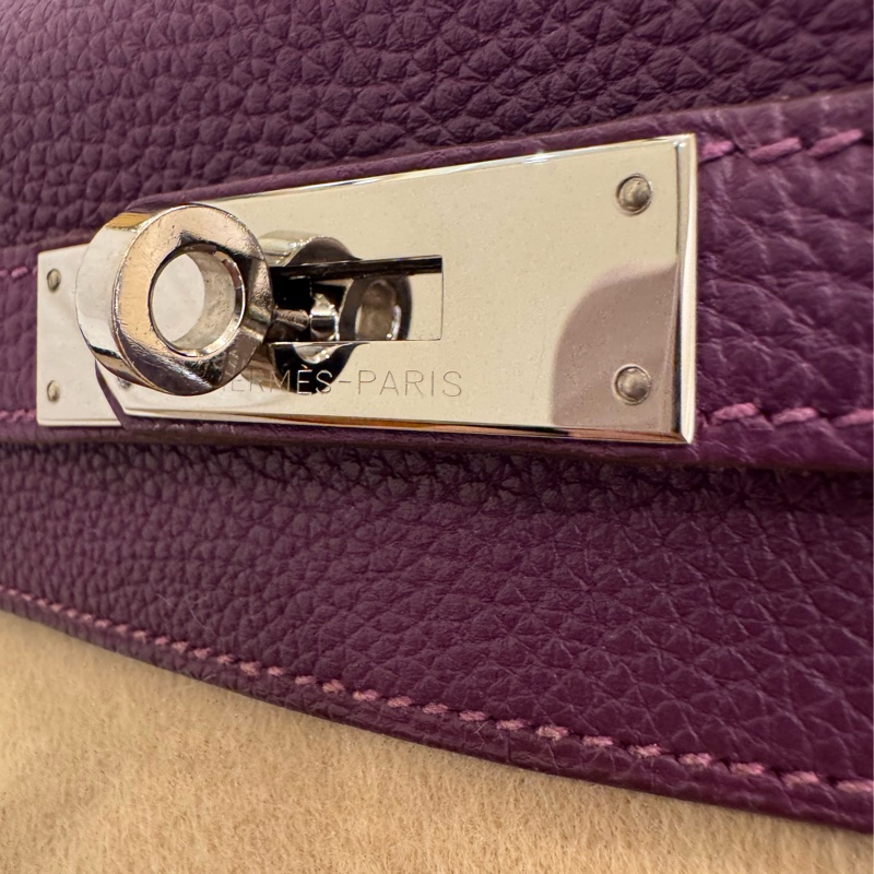 Hermes紫色銀釦kelly28 紫進不出✨-73