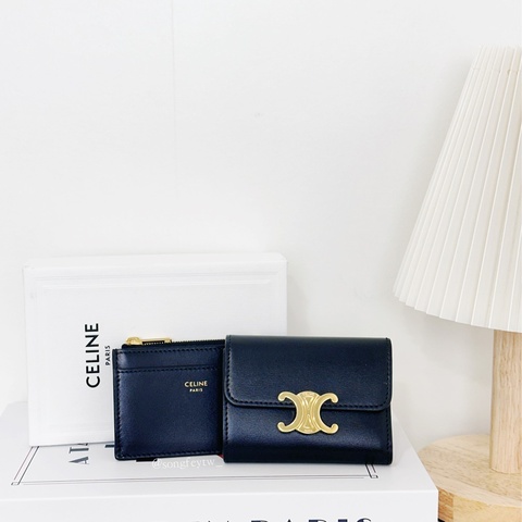 Celine 經典 凱旋門 二合一 兩用短夾