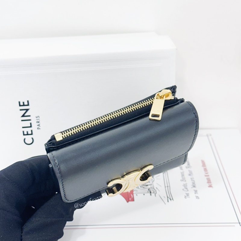 Celine 經典 凱旋門 二合一 兩用短夾-2