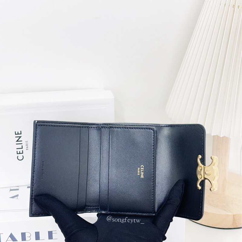 Celine 經典 凱旋門 二合一 兩用短夾-4