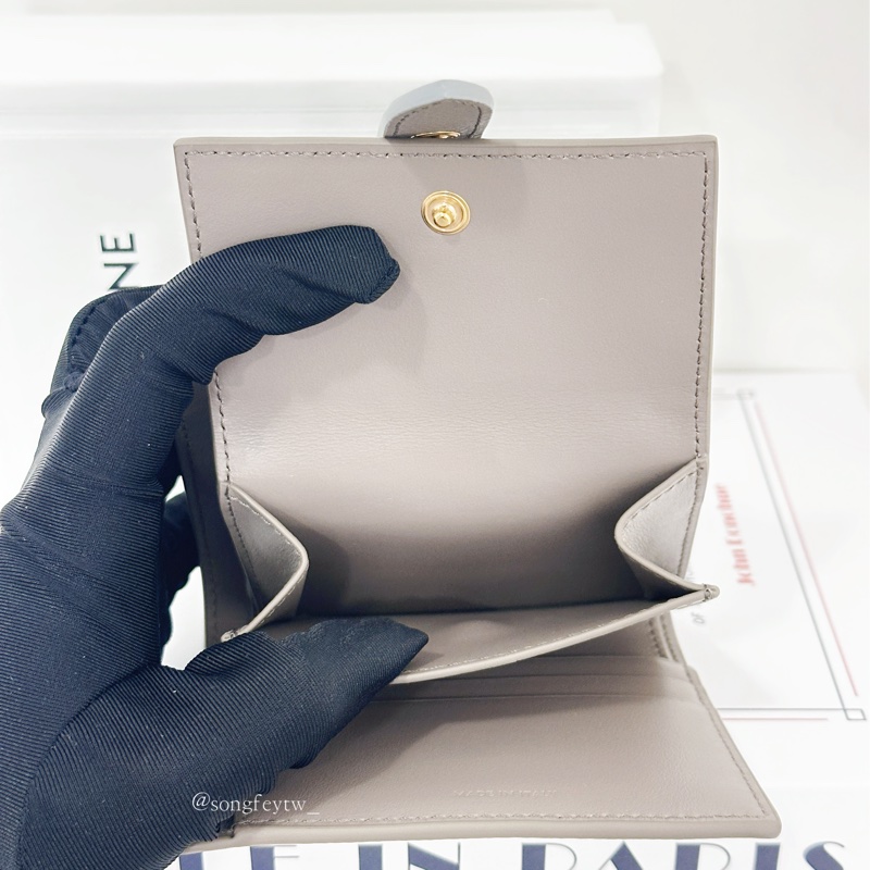 Celine 拼色 對開兩折短夾-7