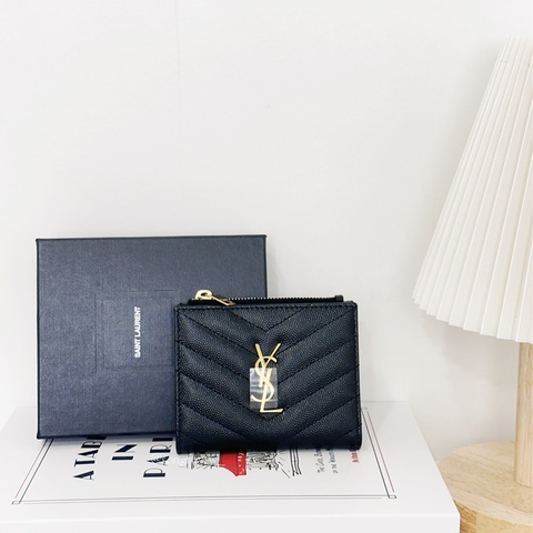 YSL 經典 魚子醬 對開兩折短夾