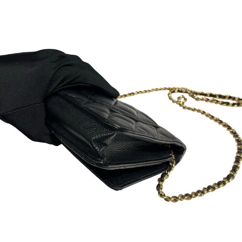 CHANEL WOC BLACK CAVIAR SKIN GHW [A07457]-9