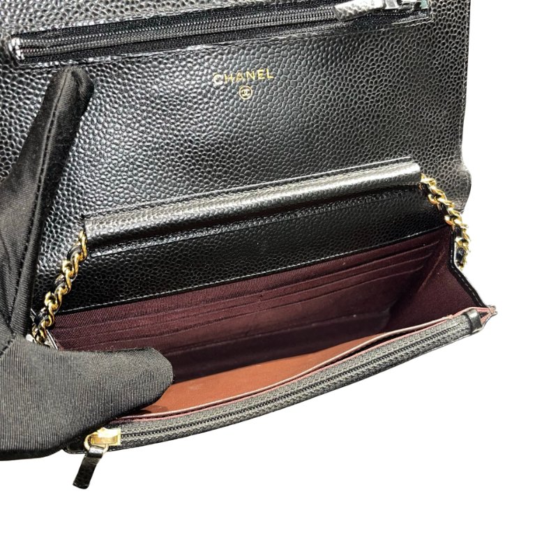 CHANEL WOC BLACK CAVIAR SKIN GHW [A07457]-10