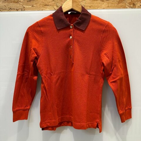 【美收精品】HERMES 橘紅色polo衫 4-134【隔月月中將轉賣至日本 上架期限30天】