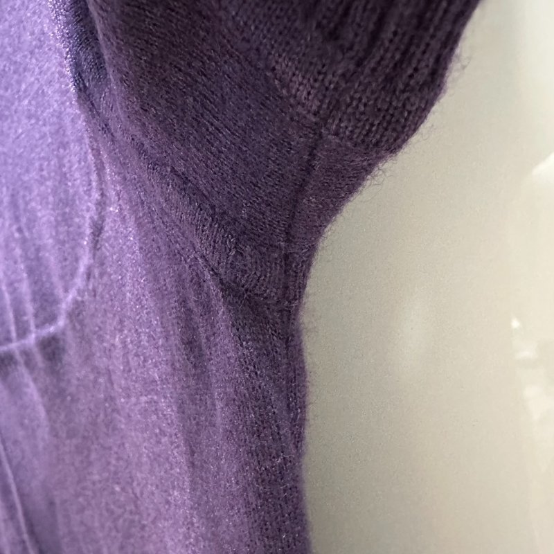 【美收精品】CHANEL 紫色針織短袖 4-135【隔月月中將轉賣至日本 上架期限30天】-3