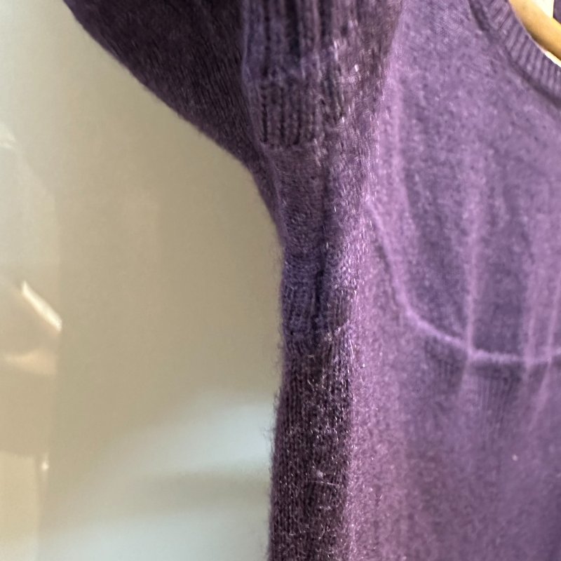【美收精品】CHANEL 紫色針織短袖 4-135【隔月月中將轉賣至日本 上架期限30天】-4
