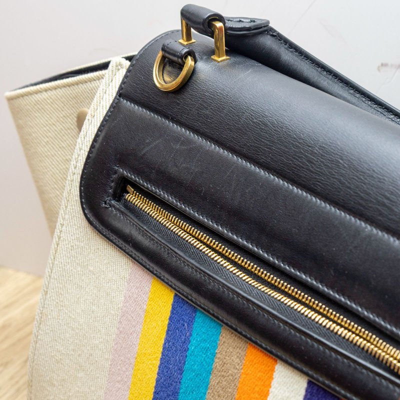 LOUIS VUITTON CARRYALL小號29配子袋老花PVC金扣晶片肩背包-2