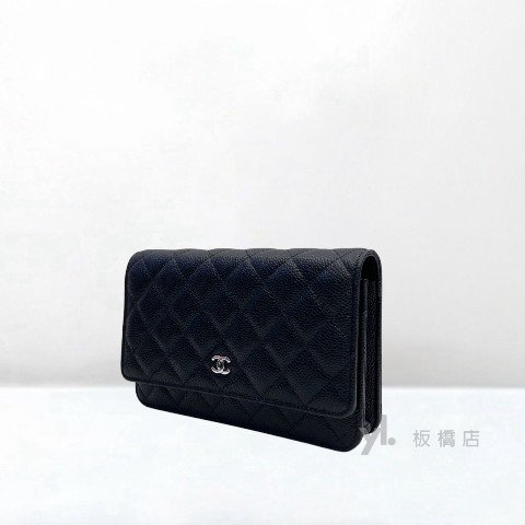 CHANEL包包 黑荔枝銀扣WOC AP4241-2