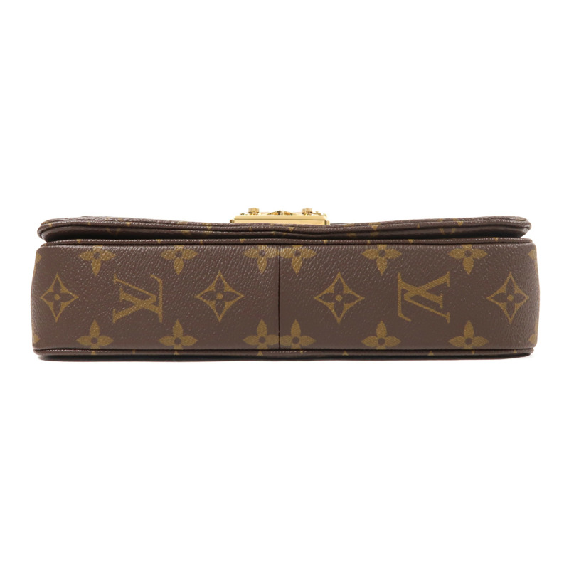 LOUIS VUITTON Monogram Marceau金扣鏈帶肩背袋棕色-3