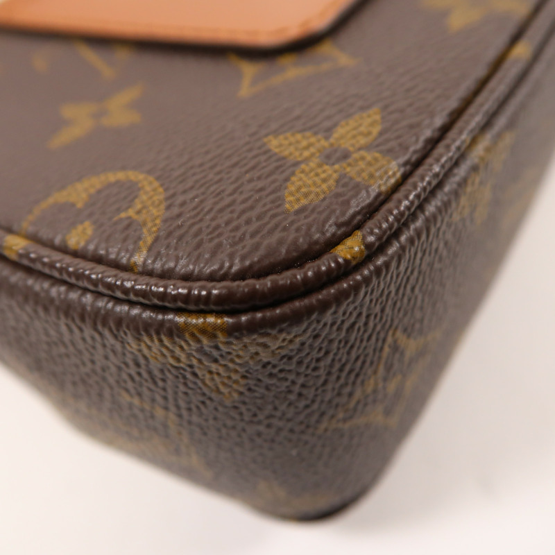 LOUIS VUITTON Monogram Marceau金扣鏈帶肩背袋棕色-11