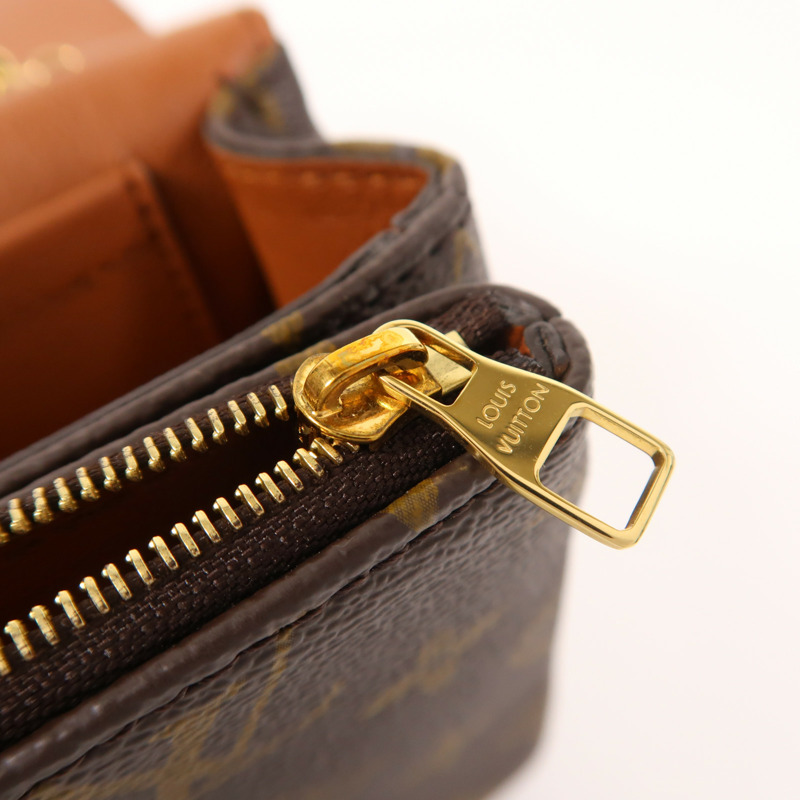 LOUIS VUITTON Monogram Marceau金扣鏈帶肩背袋棕色-15