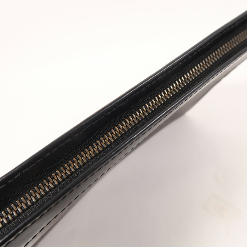 LOUIS VUITTON Monogram Eclipse Pochette Voyage MM銀扣手拿包-13