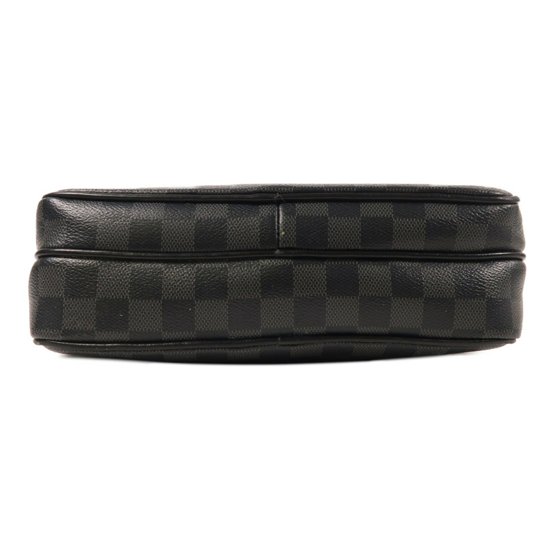 LOUIS VUITTON Damier Graphite Trocadero Messenger MM銀扣肩背袋-3