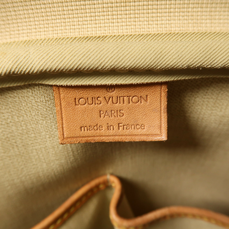 LOUIS VUITTON Monogram Deauville金扣手挽袋棕色-5