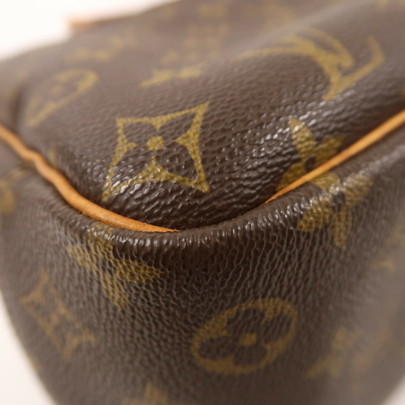 LOUIS VUITTON Monogram Deauville金扣手挽袋棕色-9