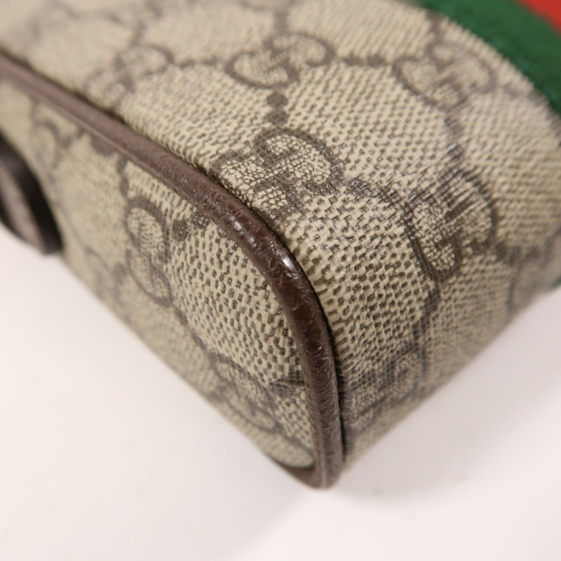 GUCCI 塗層帆布Ophidia GG金扣肩背袋-13