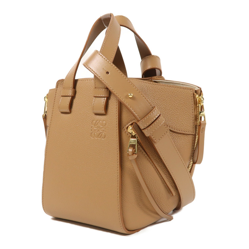 LOEWE 牛皮皮革Compact Hammock Bag金扣手挽肩背兩用袋-2