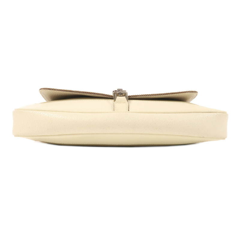 GUCCI 帆布/牛皮皮革Jackie銀扣肩背袋-3