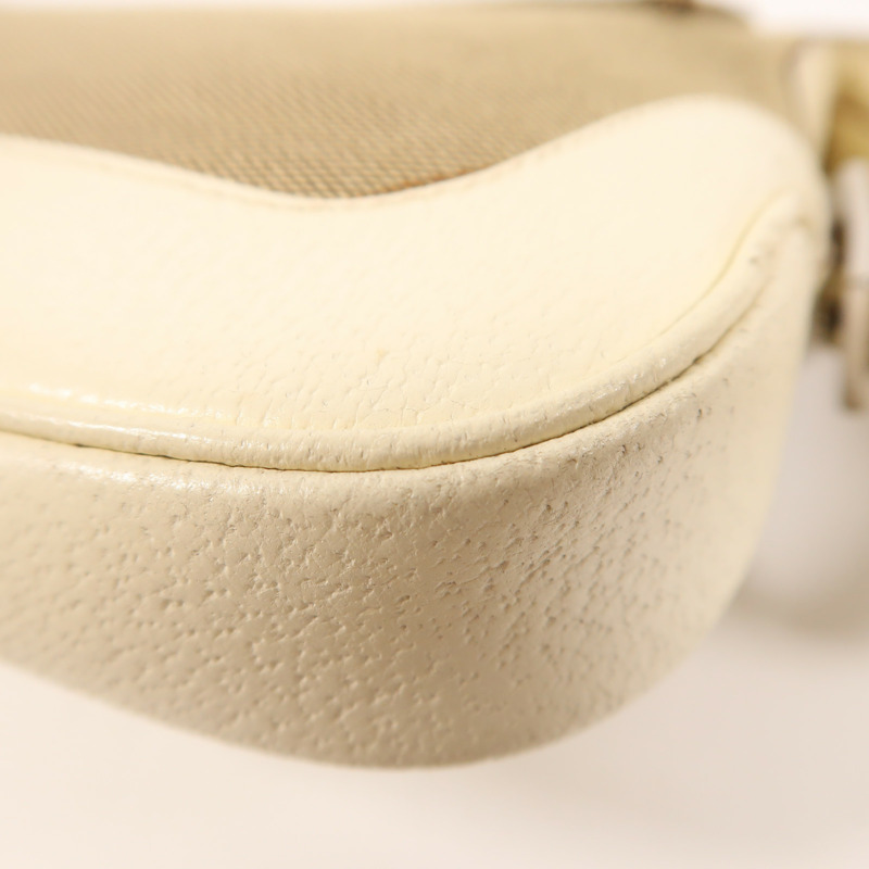 GUCCI 帆布/牛皮皮革Jackie銀扣肩背袋-11