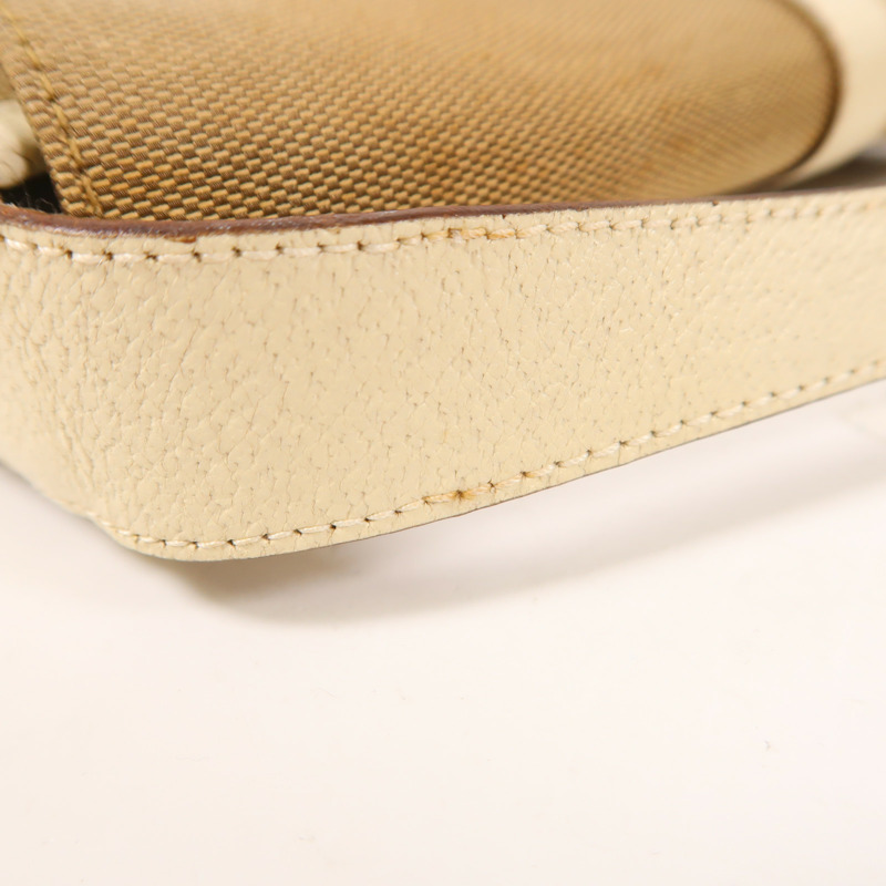 GUCCI 帆布/牛皮皮革Jackie銀扣肩背袋-13