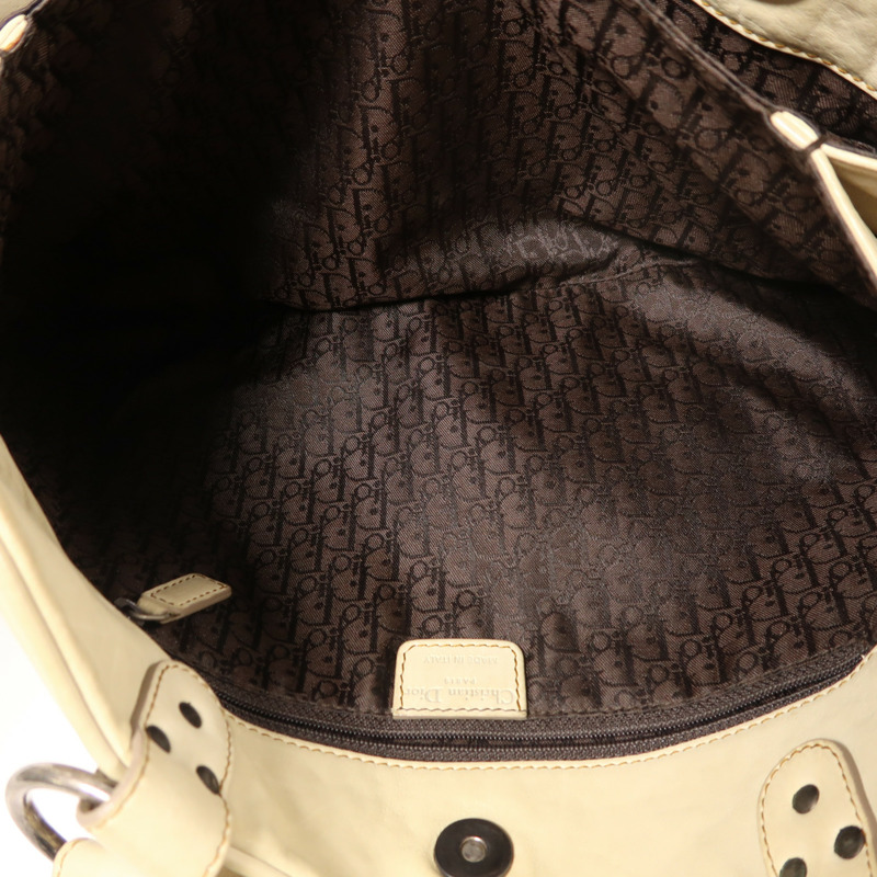 Dior 牛皮皮革Gaucho銀扣手挽袋-5