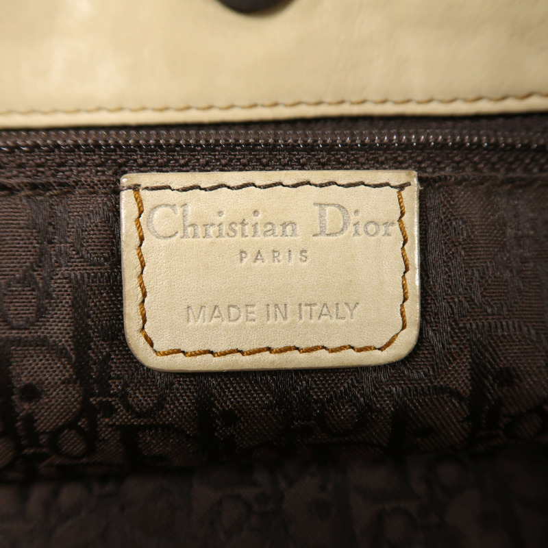 Dior 牛皮皮革Gaucho銀扣手挽袋-6