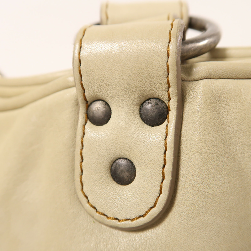 Dior 牛皮皮革Gaucho銀扣手挽袋-15