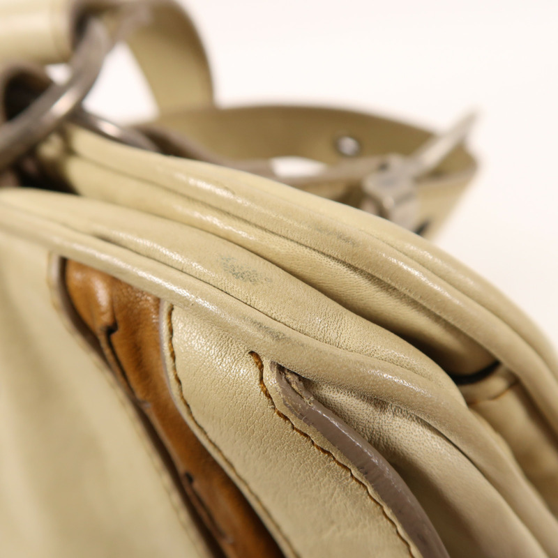 Dior 牛皮皮革Gaucho銀扣手挽袋-16