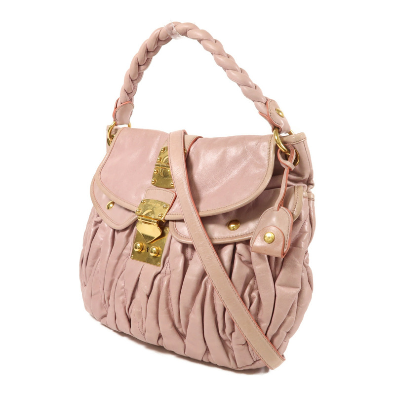 Miu Miu 牛皮皮革Matelasse Coffer金扣手挽肩背兩用袋-2