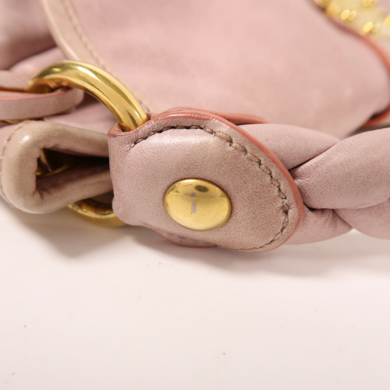 Miu Miu 牛皮皮革Matelasse Coffer金扣手挽肩背兩用袋-14