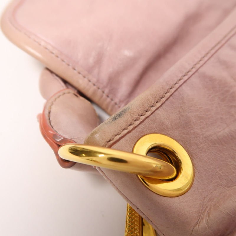 Miu Miu 牛皮皮革Matelasse Coffer金扣手挽肩背兩用袋-15