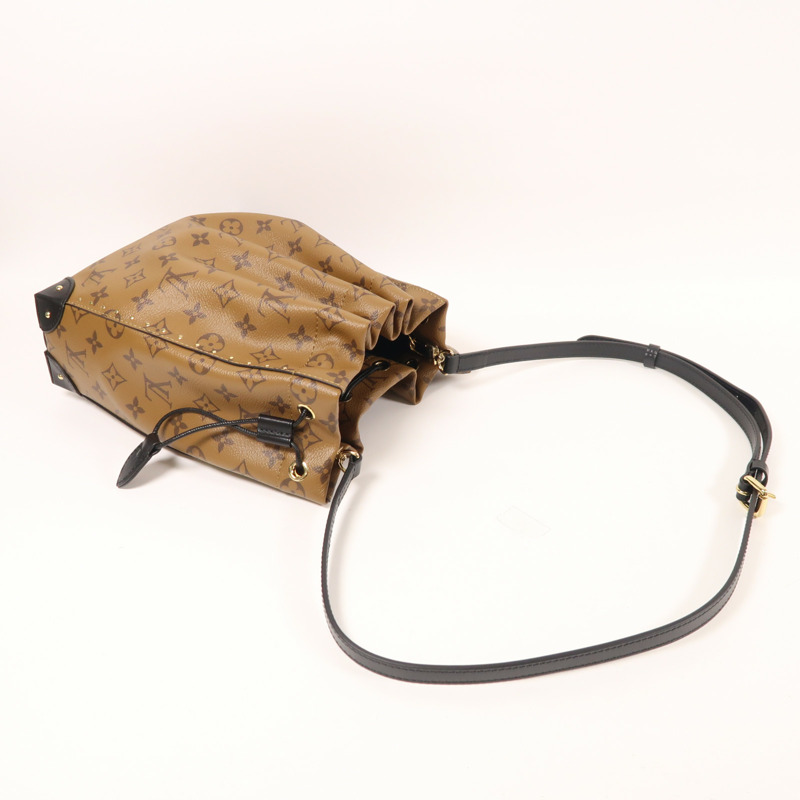 LOUIS VUITTON Monogram Reverse Noe Trunk PM手挽肩背兩用袋-7