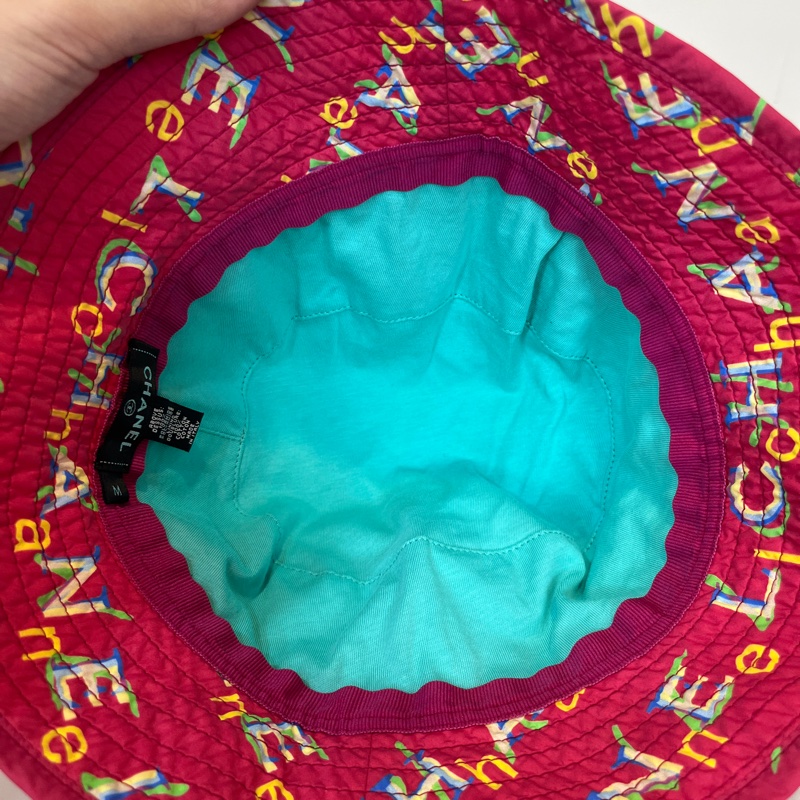 chanel桃色滿版漁夫帽M-3